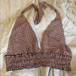 Fashion Nova Plaid Halter Top